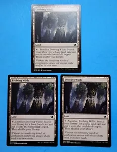 3x Evolving Wilds Commander 2015 Mtg Magic Gathering Sacrifice Land Card 283 - Picture 1 of 4