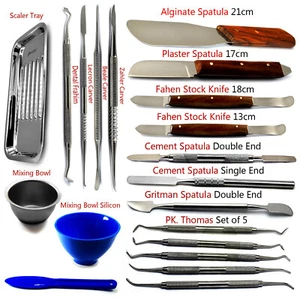Dental Waxing Modelling Carvers Plaster Spatula Alginate Laboratory Technician - Picture 1 of 16