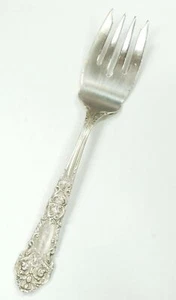 Reed & Barton Salad Fork Sterling Silver French Renaissance Large S Monogram - Picture 1 of 5