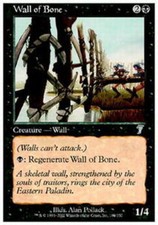 4x T-Chinese Wall of Bone ~ Near Mint 7th Edition Seventh Foreign MTG Magic x4 4