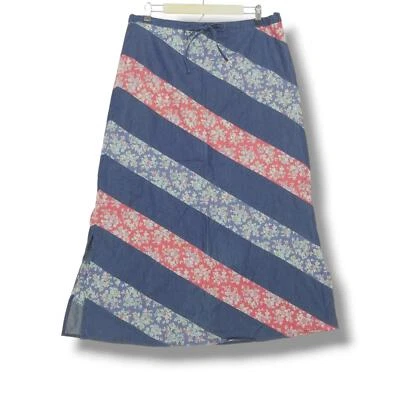 Saia Cambraia Floral Crazy Horse Cottage Feminina 14 Azul Rosa  - Imagem 1 de 4