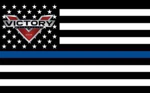 NEU - VICTORY MOTORRAD 3' x 5' FLAGGE/BANNER - KOSTENLOSER VERSAND - VEGAS 8 KUGELHAMMER - Bild 1 von 2