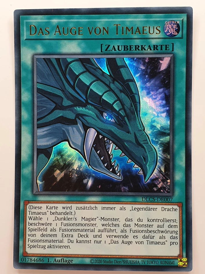 Das Auge von Timaeus Neu 1 Auflage Ultra Rare Yugioh deutsch Dunkler Magier Deck - Bild 1 von 1