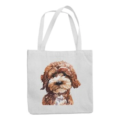 TRIBAL T-SHIRTS Cockapoo Portrait Tote Bag - Cute Dog Lovers Gift Shoulder Cockerpoo Shopping