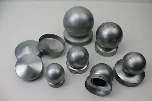 Pfostenkappe rund Blech 1mm gelocht verzinkt -Metall Deckel Zaun Abdeckung Säule - Bild 1 von 18