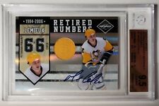 2010-11 MARIO LEMIEUX LIMITED RETIRED NUMBERS AUTO JERSEY CARD #7 #24/49 BGS 9.5