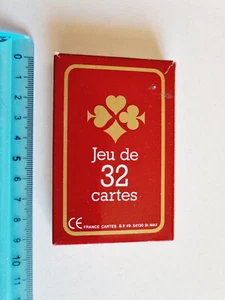 VINTAGE ORIGINAL PLAYING CARD BELOTE PIQUET 32 CARD GAME CARDS NEW - Picture 1 of 5