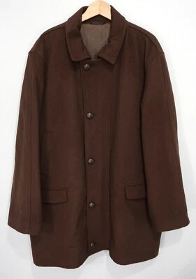 Paul Frederick Mens Wool Blend Button Up Collared Winter Overcoat Jacket Coat XL - Image 1 of 4