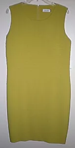 Stylish Lime Green, Sleeveless, Lined Dress – Calvin Klein – Size 14 - Picture 1 of 4