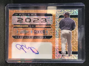 2022 LEAF METAL Baseball ROYBER SALINAS RC AUTO #1/1 - Picture 1 of 2