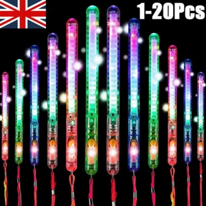 1-20XFlashing LED Wand Sticks,Glowing Light Up Wands Glow In The Dark Wand Stick - Picture 1 of 19