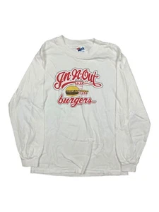 Vintage 90s In N Out Burgers T-Shirt Size Small White VTG 90s Hanes Beefy Unisex - Picture 1 of 7