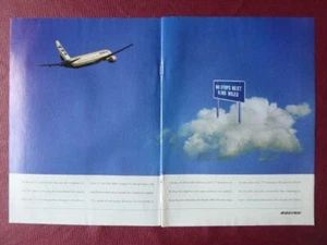 4/1997 PUB FLUGZEUG BOEING 777 AIRLINER AIRLINES ORIGINAL ANZEIGE - Bild 1 von 1