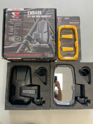 Espejos retrovisores laterales plegables Kawasaki Teryx 750 800 Seizmik Embark 2008-2023 AMARILLO Foto 1 de 4