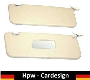 Mercedes SL R107 Sunvisor Sonnenblenden Sonnenblende Set Paar Creme mit Halter - Bild 1 von 3
