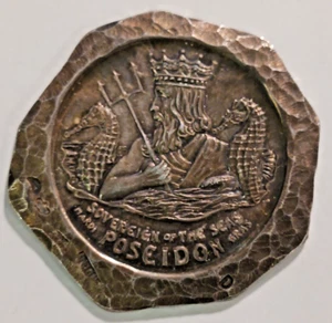 POSEIDON H ALvin Sharp .999 Fine Silver New Orleans Mardi Gras COB X0720 - Picture 1 of 5