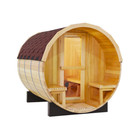 4-6 Person Luxurious Outdoor Traditional Canadian Hemlock Wood Barrel Sauna #ORB
