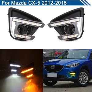 Daytime Running Lights LED DRL Fog Lamp Replacement Bumper For Mazda CX-5 12-16 - Picture 1 of 11