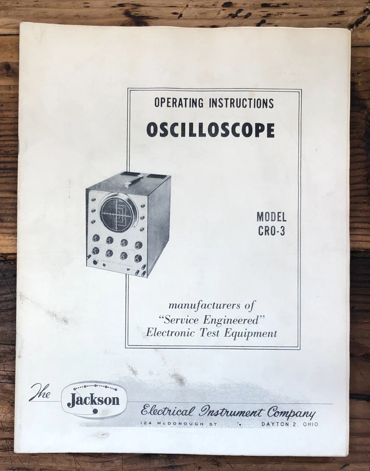 Osciloscopio Jackson CRO-3 Propietario/Manual de Usuario *Original* Foto 1 de 1
