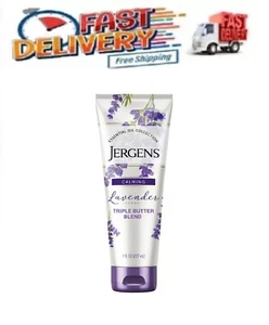 Jergens Lavender Body Butter Body and Hand Lotion, Indulgent Moisturization 7 oz - Picture 1 of 8