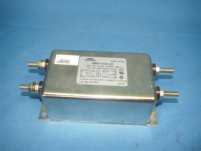 Lambda MBS-1230-22 MBS123022 Noise Filter, 30A , 250VAC Fast Shipping - Image 1 of 4