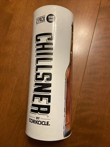 Chillsner by Corkcicle 2 Pack Freezable Drink Thru Chiller Sticks Beer Bottle - Picture 1 of 7