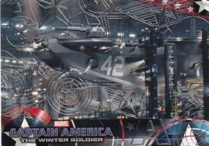 Capitán América Soldado de Invierno 2014 PLATEADO Lámina Patriótica Tarjeta Paralela 24 - Imagen 1 de 2