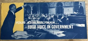 Vintage 1964-65 NY Fiera Mondiale Souvenir - NYS Gov Legislatura Exhibition Brochure - Foto 1 di 6