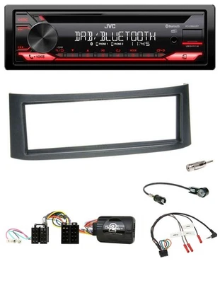 JVC CD DAB USB Bluetooth Lenkrad Autoradio für Smart ForFour W454 2004-2006 schw - Bild 1 von 4