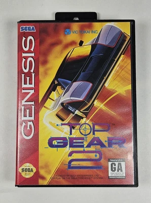Top Gear 2 (Sega Genesis, 1994) Authentic Complete CIB Manual - Image 1 of 4