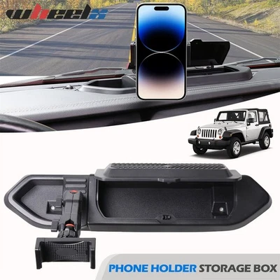 Upgraded Dash Mount Cell Phone Holder For 2018-23 Jeep Wrangler JL/Gladiator JT - Image 1 of 4
