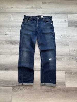 Levi's Hombre 501 Ribete Línea Roja Lote 53 34 X 30 Jeans Azules Foto 1 de 4