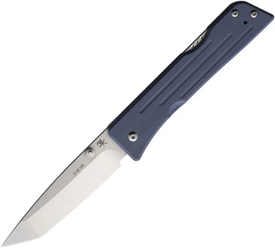 1881 Knifeworks Route 66 Lockback Denim Blue G10 Folding S45VN Tanto Knife S004 - Image 1 of 2