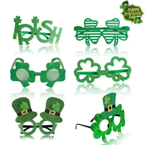 Patricks Day Celebration Clover Glasses St. Patrick’s Day Theme Party Decor - Picture 1 of 12