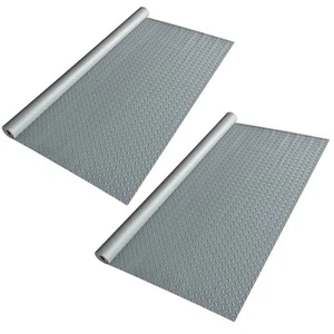 9x4 Ft Garage Floor Mat Roll Diamond Car Parking Protect Cover Trailer 2 Packs - Picture 1 of 11