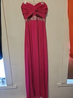  Maxi vestido para mujer City Triangle rosa choque 33 pulgadas largo - talla 7 Foto 1 de 4