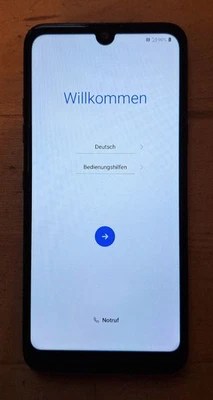LG Q60 LM-X525EAW Smartphone ohne Simlock Schwarz Funktion ok und Optik sehr gut - Bild 1 von 2