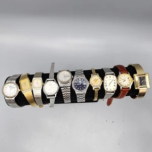 Lote Reloj Seiko Mujer 10 Oro Tono Plata Cuarzo Mecánico Fecha PIEZAS - Imagen 1 de 17