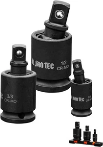 Impact Universal Joint-Socket Swivel Set, 3 piece, 1/2", 3/8", 1/4"Inch Black  - Picture 1 of 6