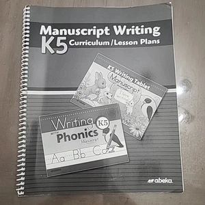 Abeka K5 Manuscript Writing Curriculum Lesson Plans Fifth Edition - Picture 1 of 4