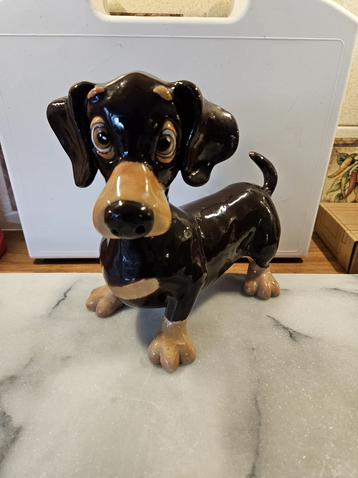 Large Pets With Personality Dachshund Frankie Dog Figurine  H8" X W8" Wt 2kg - Image 1 of 4