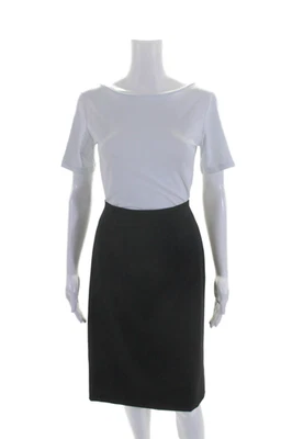 Falda Escada Mujer Lana Dardo Espalda Cremallera Midi Línea A Negra Talla 38 EUR Foto 1 de 4