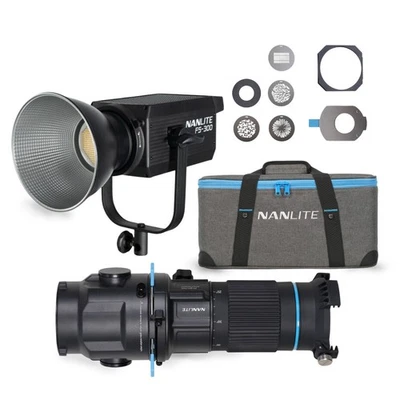 Nanlite FS-300 Daylight AC LED Monolight Bundle with Projection Attachment 25-45 - Image 1 of 4