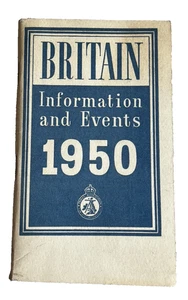 Guía Turística ~ Gran Bretaña Información y Eventos 1950 Folleto - Imagen 1 de 5