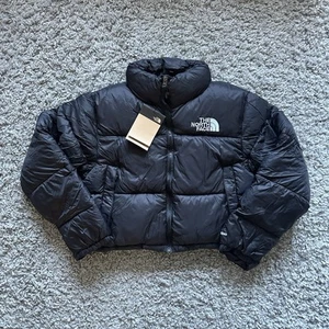 Cropped Black Puffer Jacket Size Small Brand New - Picture 1 of 5
