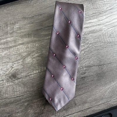 Colours by Alexander Julian Tie Mens Silk Geometric Pattern Classic Necktie - Image 1 of 4