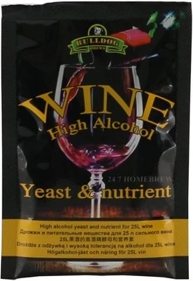 BULLDOG BREWS BULLDOG High Alcohol Wine Yeast & Nutrient - Treats up to 25L