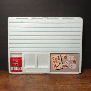 Vintage 18x14 Foam Master Solitaire Game Board w/ 150 Card Game Instruction Book - Picture 1 of 3
