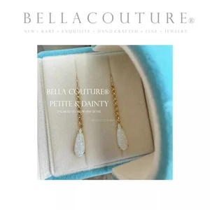 $690 RARO VICTORIANO ÓPALO BLANCO 14K COLGANTE ARAÑA PENDIENTES COLGANTES - Imagen 1 de 24