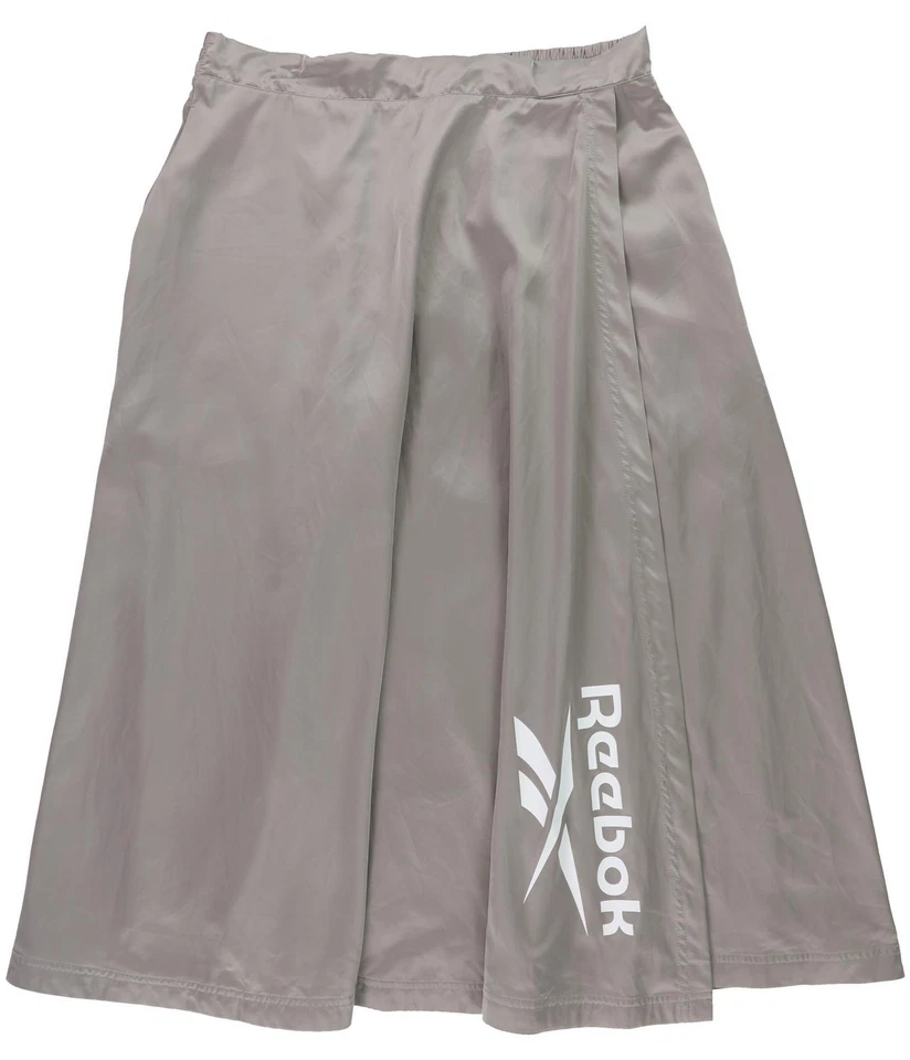 Falda midi clásica lisa Reebok para mujer, beige, pequeña Foto 1 de 2